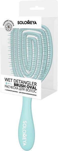 Расческа-массажер Solomeya Wet Detangler Brush Oval Jasmine / 14-2032 (c ароматом жасмина)