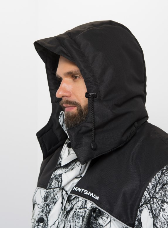 Костюм для охоты и рыбалки Huntsman Альтаир -45°C Белый лес ветки (р.48-50/170-176) — фото 5