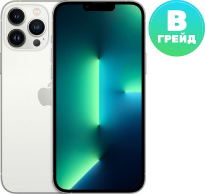 Смартфон восстановленный Apple iPhone 13 Pro Max 256GB Flip Грейд B (серебристый) - 