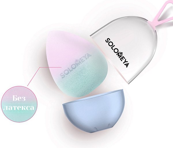Спонж для макияжа Solomeya Color Changing blending Blue-pink / 06-975