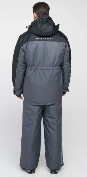 Костюм для охоты и рыбалки Huntsman Полюс LUX -40°C Серый/Черный (р.48-50/182-188)