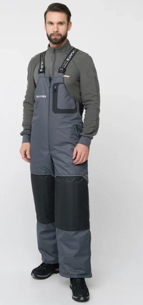 Костюм для охоты и рыбалки Huntsman Полюс LUX -40°C Серый/Черный (р.48-50/182-188)