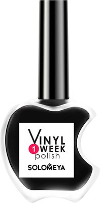 Лак для ногтей Solomeya One Week Vinyl Polish Black тон 32 (13мл) - 