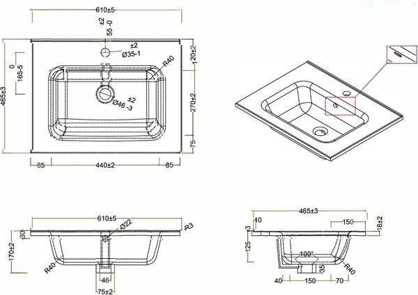 Купить Тумба с умывальником BelBagno Kraft-600-2C-SO-BO + BB600ETL в Бобруйске