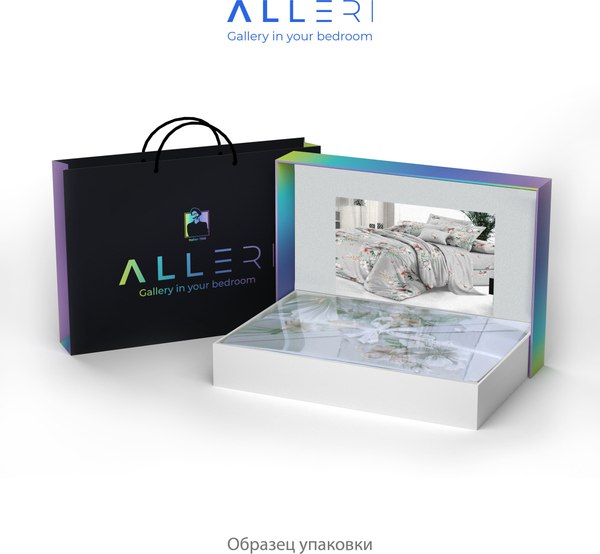 Комплект постельного белья Alleri Сатин Premium евро max / СП-292