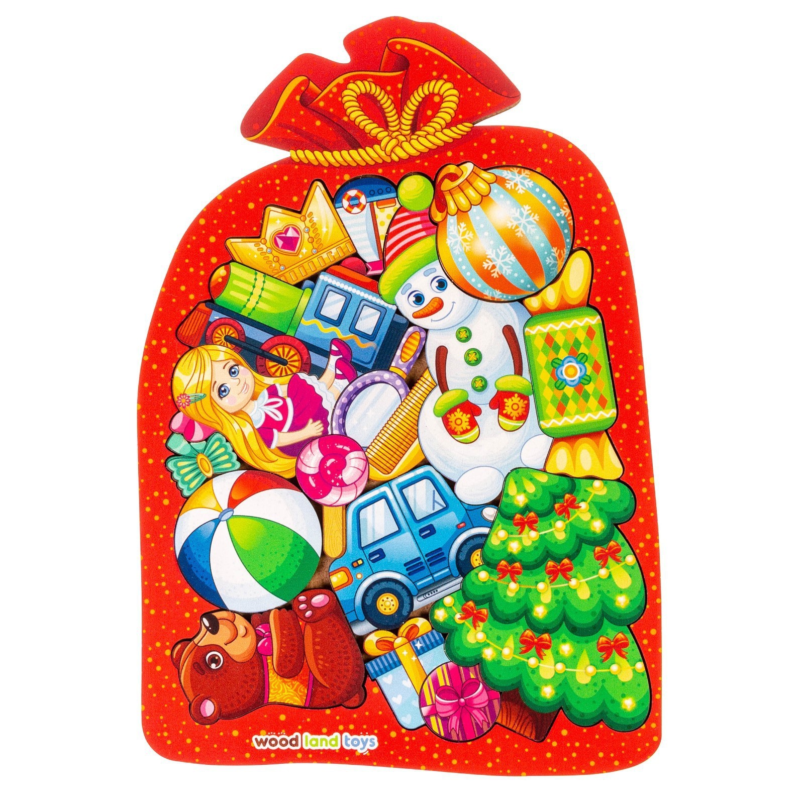 Развивающая игра WoodLand Toys Мешок с подарками. Пазл / 9293897
