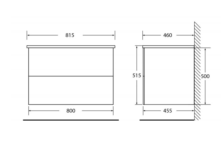 Тумба с умывальником BelBagno Etna-800-2C-SO-BL-P + BB800ETL