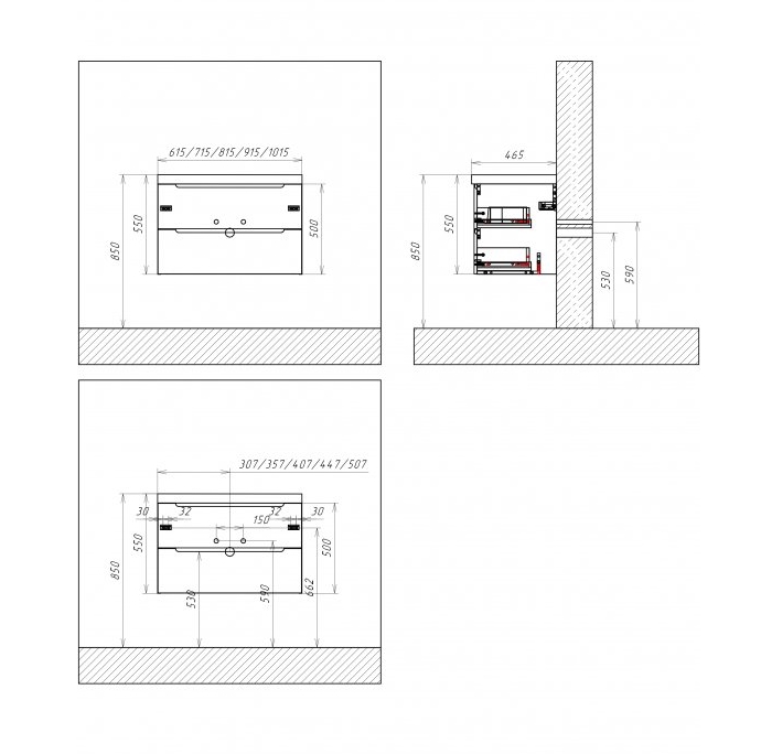 Тумба с умывальником BelBagno Etna-800-2C-SO-BL-P + BB800ETL