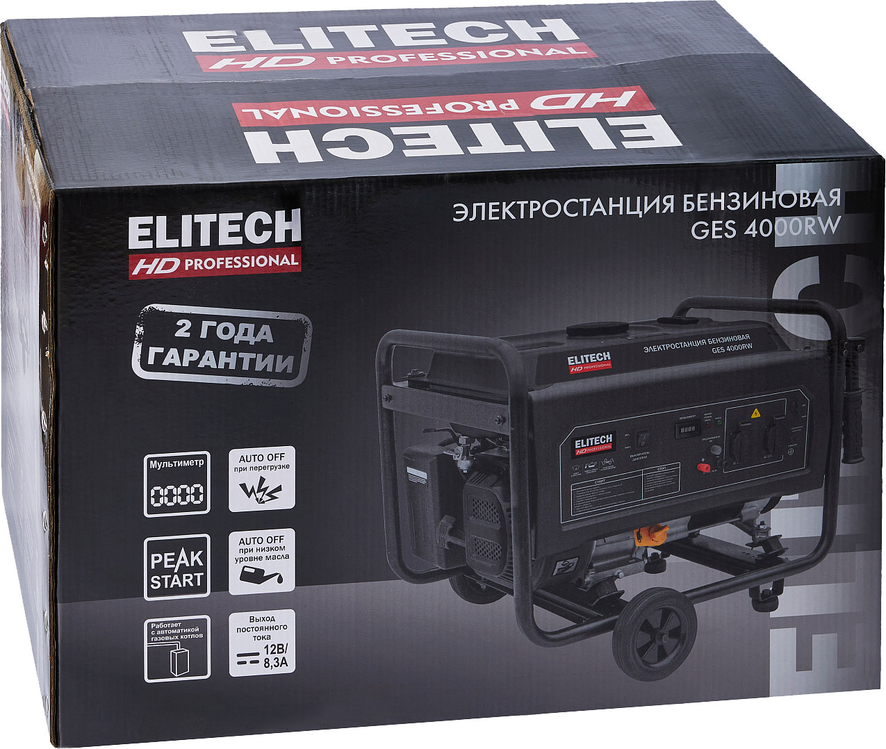 Бензиновый генератор Elitech GES 4000RW