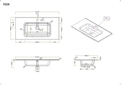 Тумба с умывальником BelBagno KRAFT-900-2C-SO-BO + BB900ETL