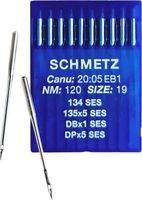 Набор игл для промышленной швейной машины Schmetz DPx5 120 SES Sch-10 (10шт, для трикотажа) - 