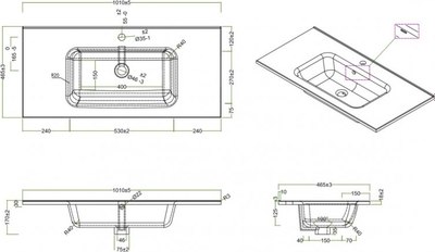 Тумба с умывальником BelBagno Kraft-1000-2C-SO-RT + BB1000ETL