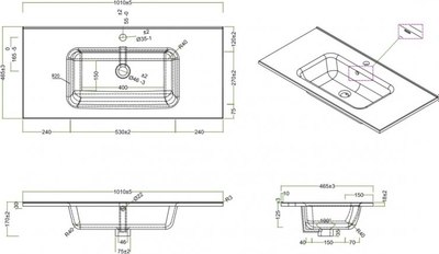 Тумба с умывальником BelBagno Kraft-1000-2C-SO-BO + BB1000ETL