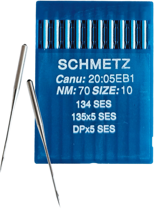 Набор игл для промышленной швейной машины Schmetz DPx5 70 SES Sch-10 (10шт, для трикотажа)