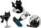 Набор значков Meshu Black cats / MS_60346 (4шт) - 