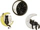 Набор значков Meshu Moon cats / MS_60347 (3шт) - 