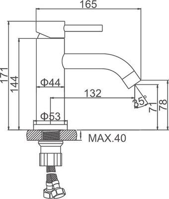 Смеситель Ledeme L71006B