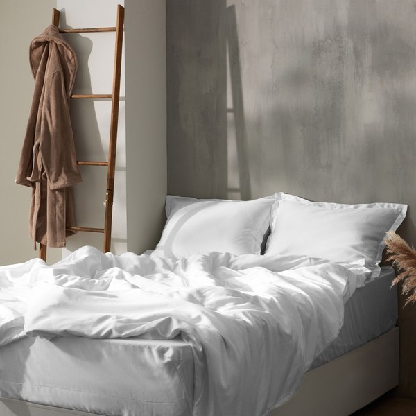 Пододеяльник Sima-Land Home Tencel 150x220 / 10285329 (белый)