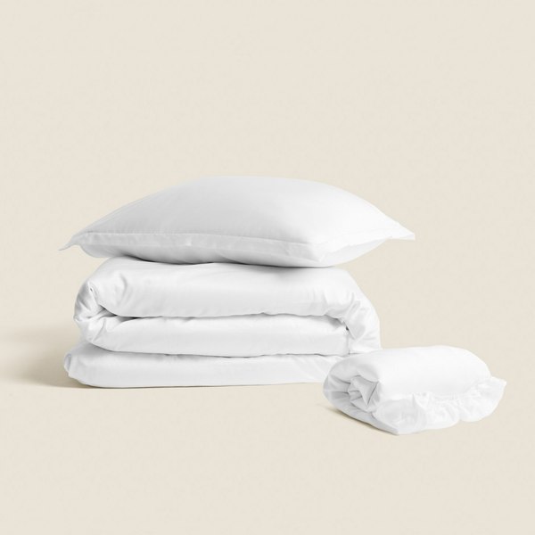 Пододеяльник Sima-Land Home Tencel 150x220 / 10285329 (белый)