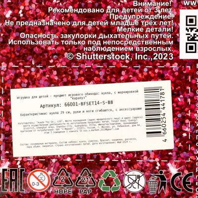 Кукла с аксессуарами Карапуз София / 66001-BFSET14-S-BB