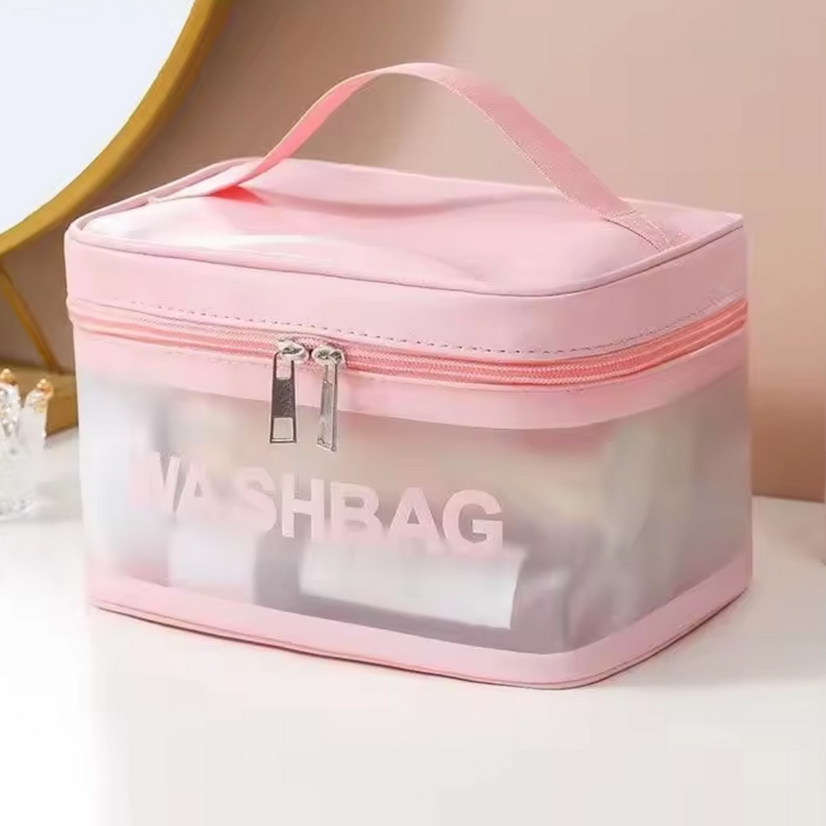 Косметичка Kristaller Washbag Suitcase / 25085 (розовый) — фото 2