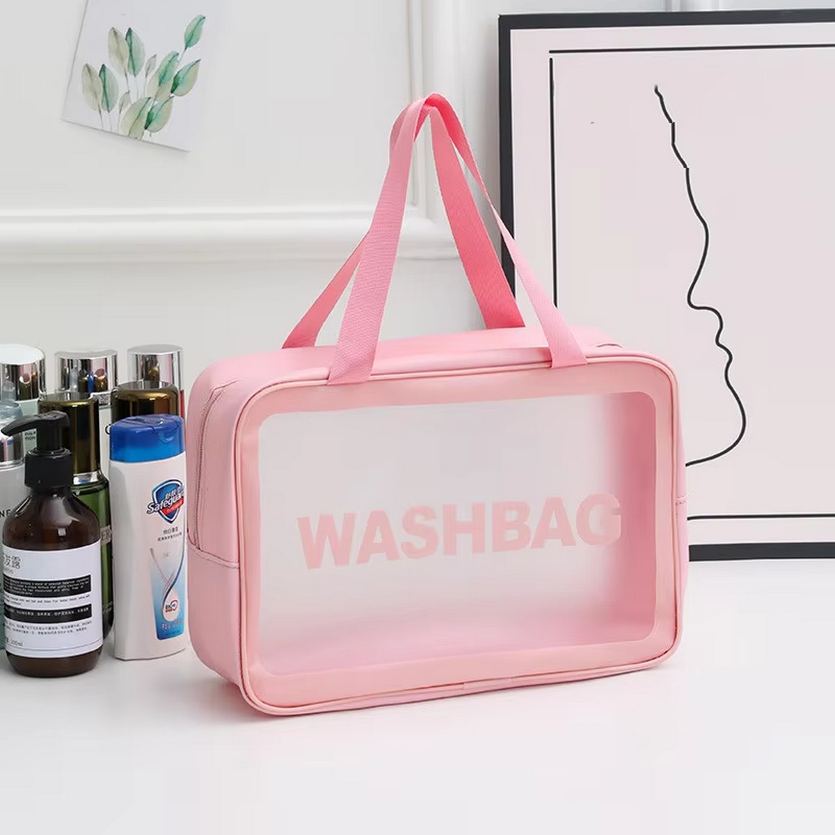 Косметичка Kristaller Washbag Rectangular Big / 25073 (розовый) — фото 2