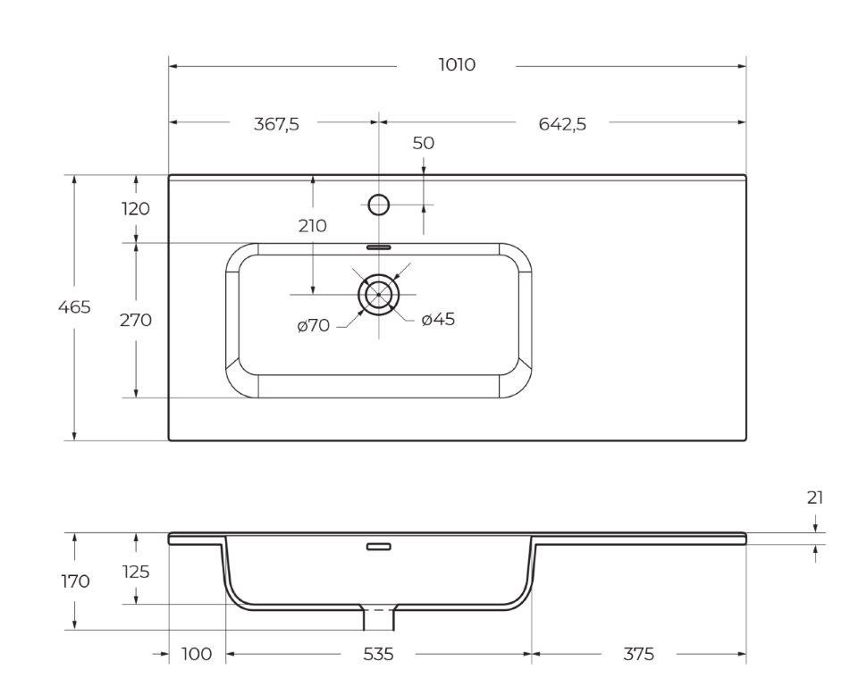 Тумба с умывальником BelBagno KRAFT-1000-2C-1A-SO-RNN-R + BB1000ETL-L