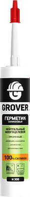 Герметик силиконовый Grover N 300 (600мл, прозрачный) - 