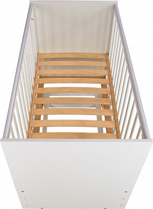 Детская кроватка Polini Kids Simple 342 с маятником / 0003168-17 (белый/натуральный)