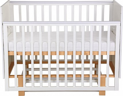 Детская кроватка Polini Kids Simple 342 с маятником / 0003168-17 (белый/натуральный)