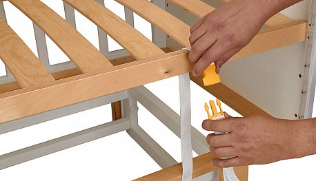 Детская кроватка Polini Kids Simple 342 с маятником / 0003168-17 (белый/натуральный)