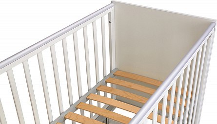 Детская кроватка Polini Kids Simple 342 с маятником / 0003168-16 (белый/серый)