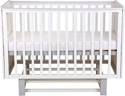 Детская кроватка Polini Kids Simple 342 с маятником / 0003168-16 (белый/серый)