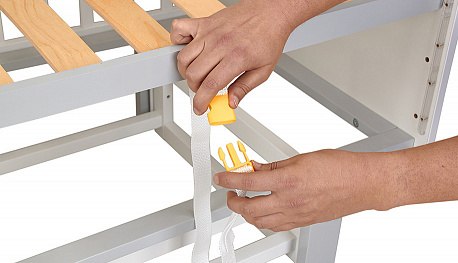 Детская кроватка Polini Kids Simple 342 с маятником / 0003168-16 (белый/серый)