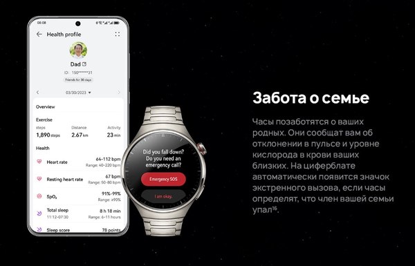 Умные часы Huawei Watch 4 Pro MDS-AL00 / 55020APB (коричневый, кожаный ремешок)