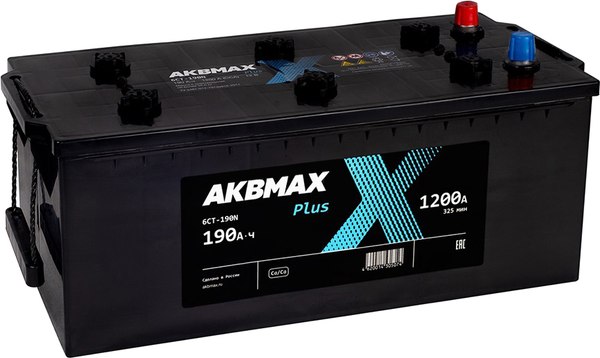 Автомобильный аккумулятор AKBMAX L Plus 190 рус L8 конус (190 А/ч)