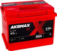 Автомобильный аккумулятор AKBMAX L ST 65L L2 (65 А/ч) - 