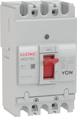 

Выключатель автоматический, Yon MDE100L100 3P 100A 10kA