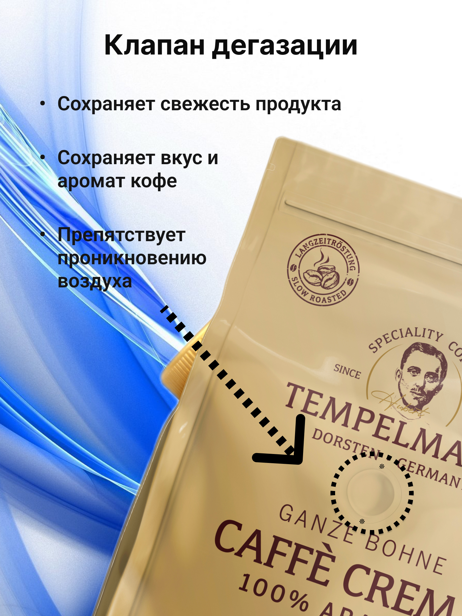 Кофе в зернах Tempelmann Nomos Caffe Crema