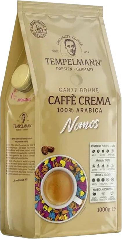 Кофе в зернах Tempelmann Nomos Caffe Crema