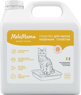 Средство для мытья кошачьих туалетов MeloMama Мятная вуаль (3.25л)