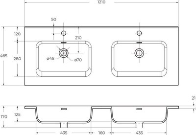 Тумба с умывальником BelBagno ETNA-1400-4C-SO-2-BL + BB1200-2-ETL