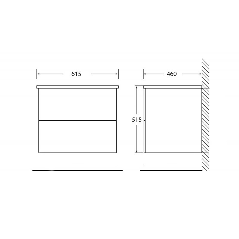 Тумба с умывальником BelBagno Etna-600-2C-SO-WO-P + BB1200-2-ETL