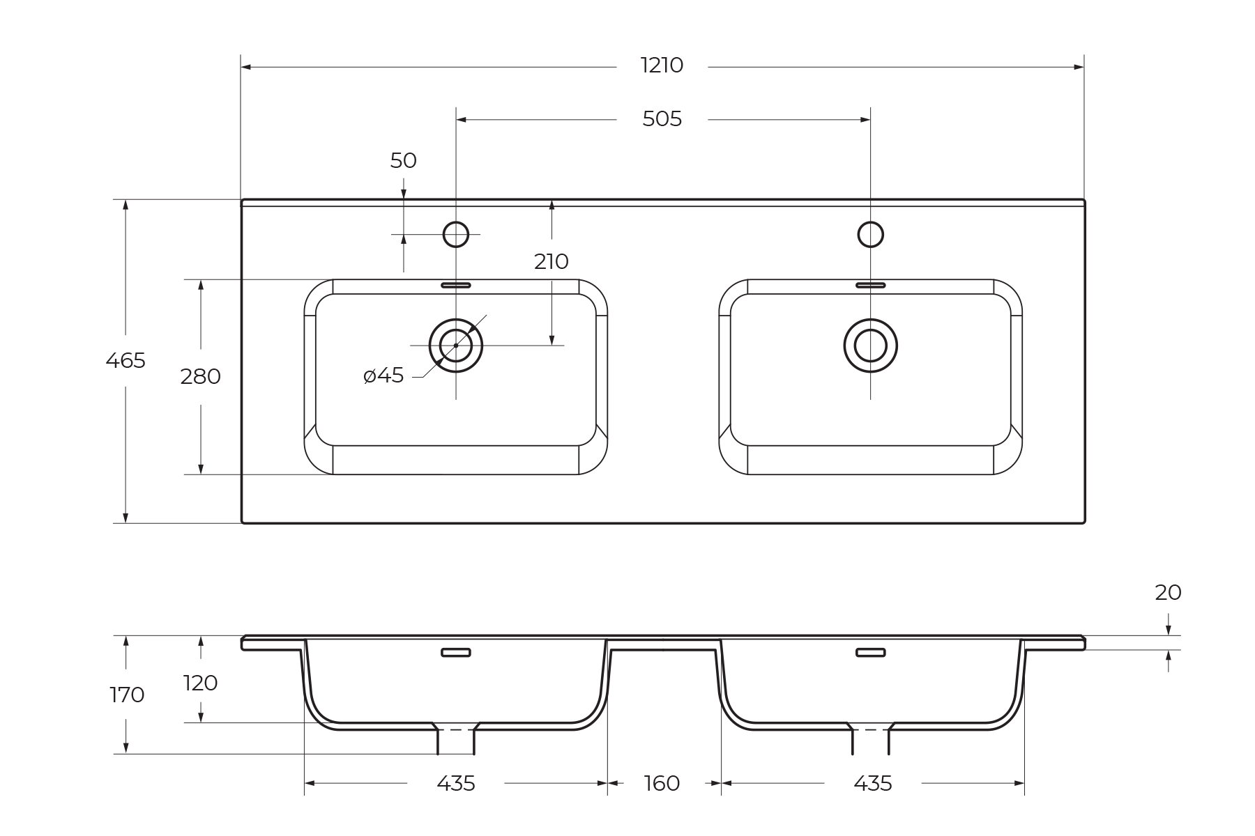 Тумба с умывальником BelBagno Etna-600-2C-SO-WO-P + BB1200-2-ETL