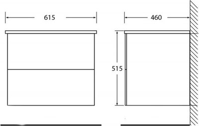 Тумба с умывальником BelBagno Etna-600-2C-SO-WO-P + BB1200-2-ETL