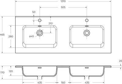 Купить Тумба с умывальником BelBagno Etna-600-2C-SO-WO-P + BB1200-2-ETL  