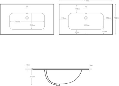 Тумба с умывальником Aquanet Джейн 70 Flat / 332535 (мисти грин)