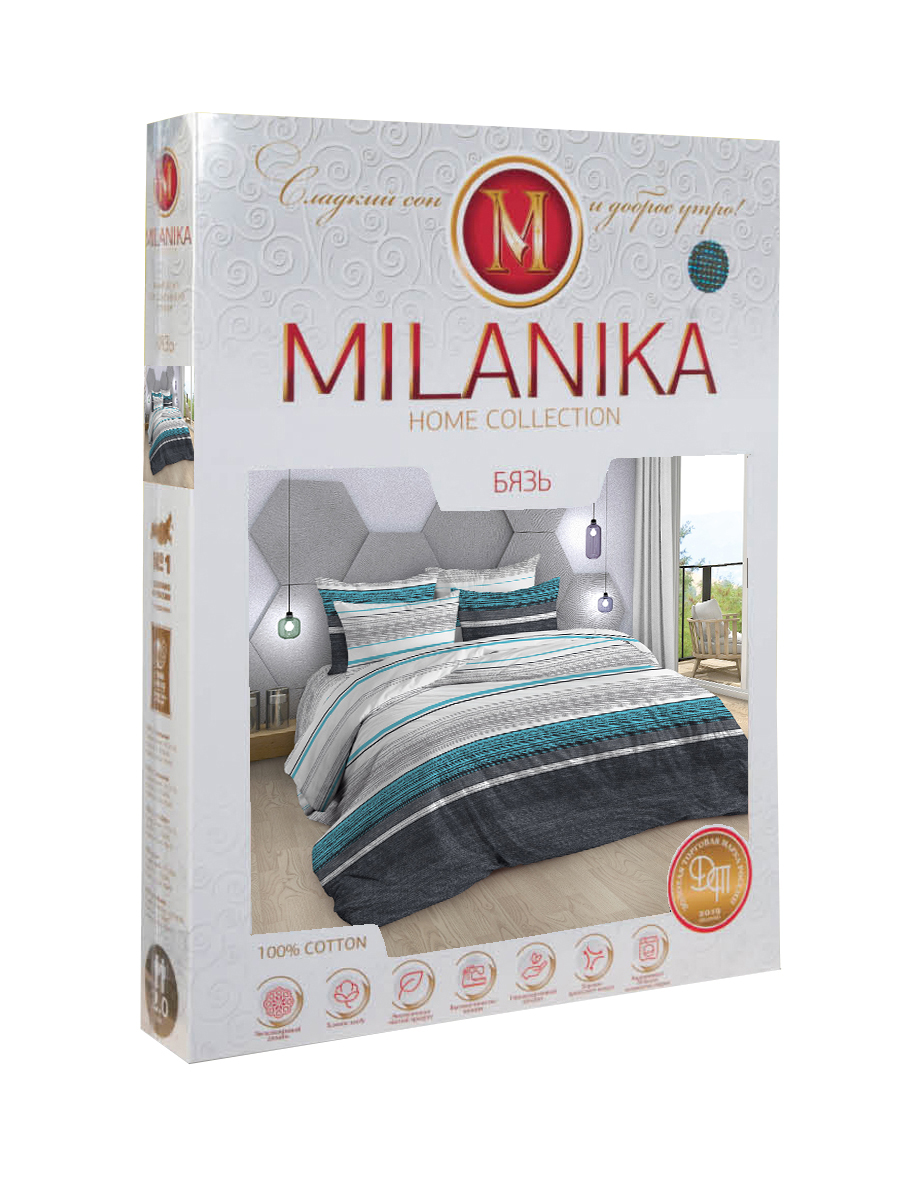 Комплект постельного белья Milanika Байкал 2сп (бязь) — фото 5