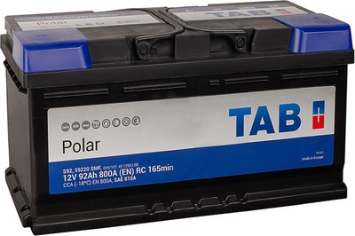 Автомобильный аккумулятор TAB R+ Polar 92R L4 (92 А/ч) - 