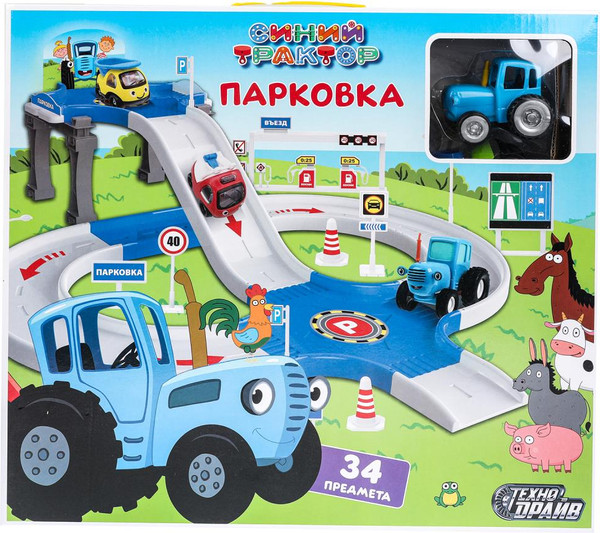 Изображение товара Паркинг игрушечный Технодрайв Парковка Синий трактор / A1521619W-R